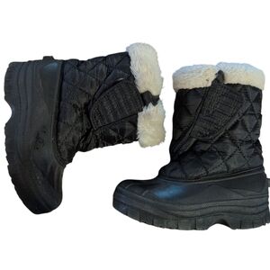 Unbranded Black Winter Snow Boots Unisex Child's 12